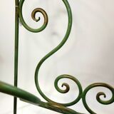 Vintage wrought iron magazine rack – handcrafted scrolls –