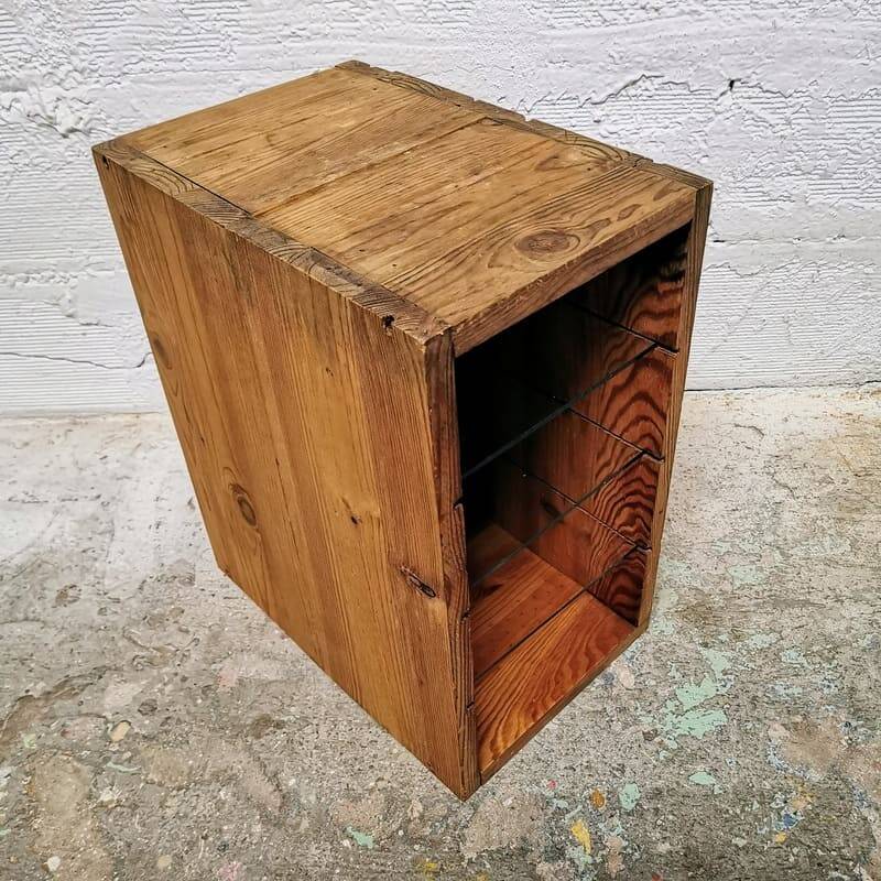 Wooden and glass shelf