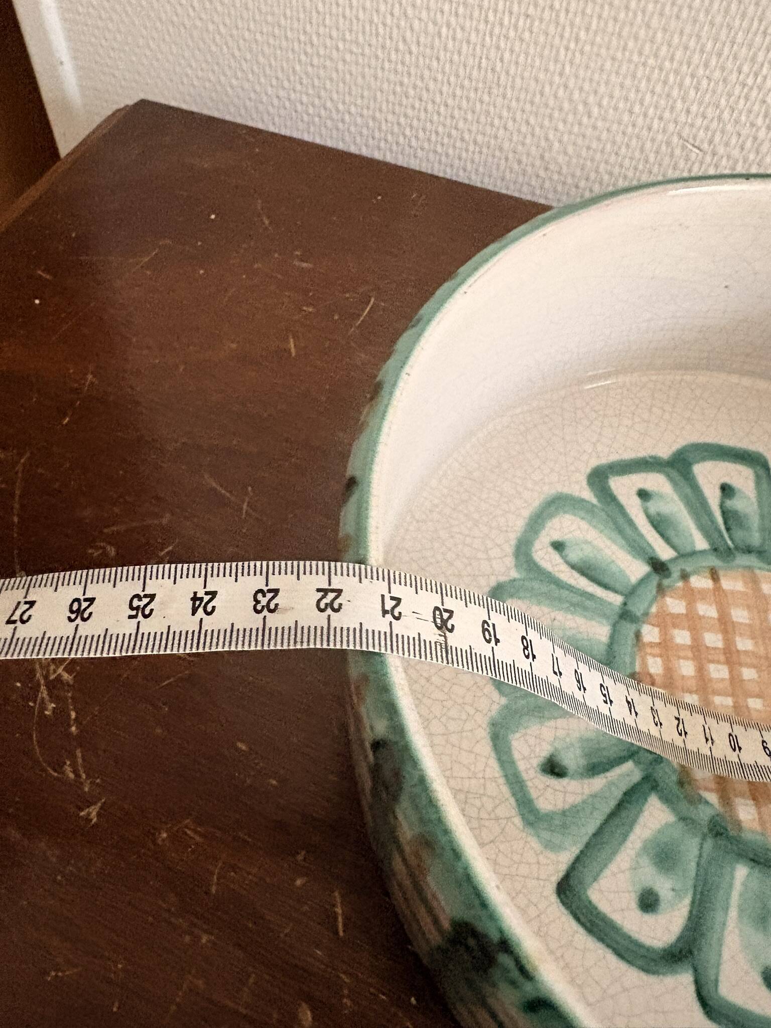 Bowl Flat Salad Bowl Terracotta Signed Robert Picault Vallauris 1950