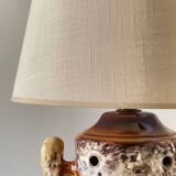 Lamp ceramic fat lava double lighting 70s