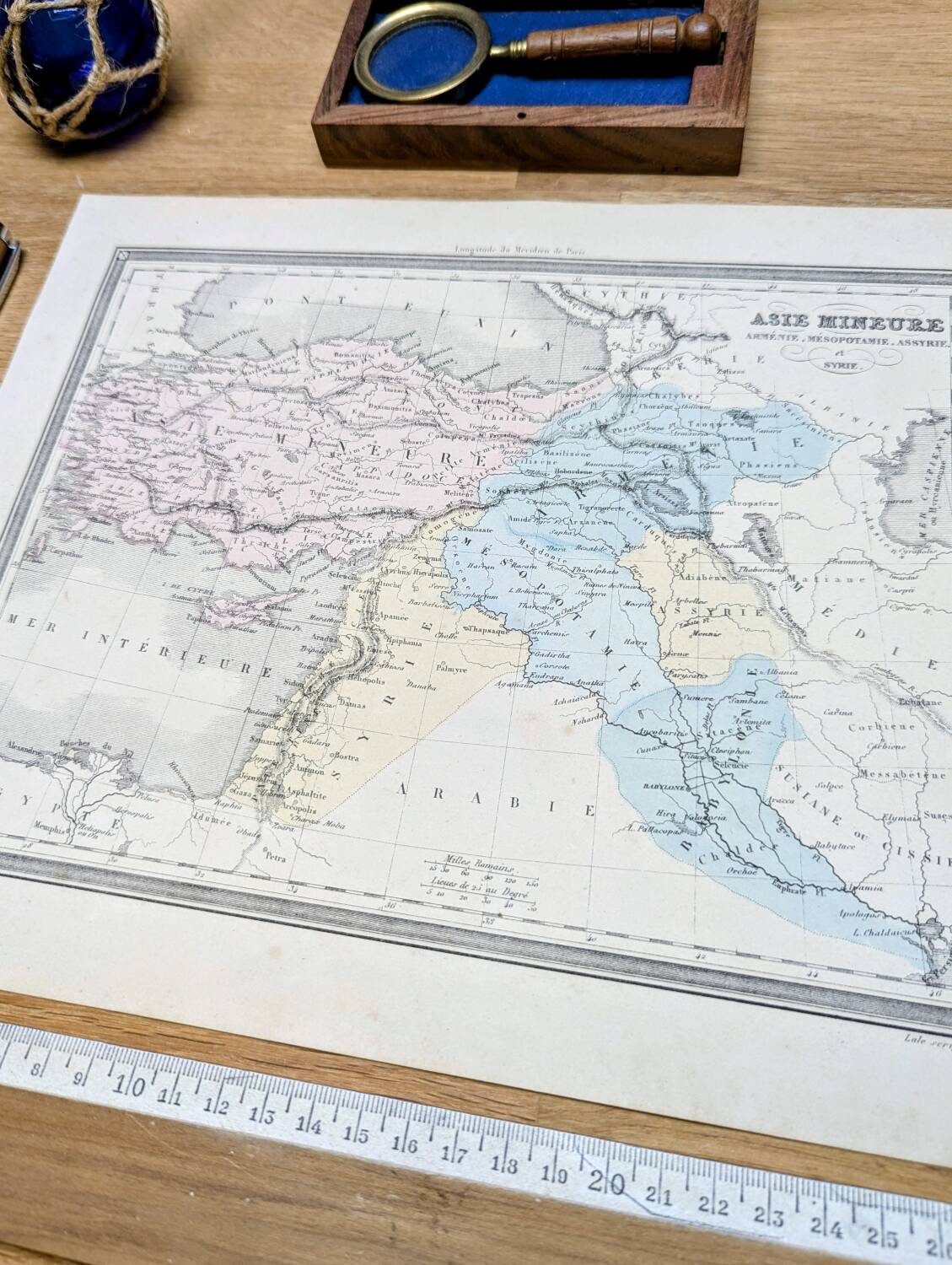 Asia Minor, old map, printed in 1852.