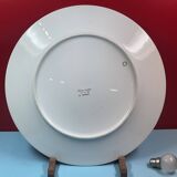 Large round dish decorated with ferns, marot limoges 41 cm