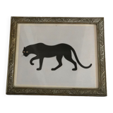 Cadre verre & illustration panthère