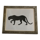 Cadre verre & illustration panthère