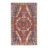 Tapis vintage turc de oushak tissé à la main 143 x 216 cm