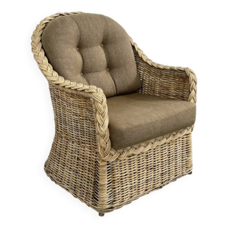 Chaise convertible en rotin et osier