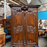 Norman wardrobe of ancient wedding. mahogany.