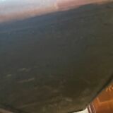 Wrought iron table on marble