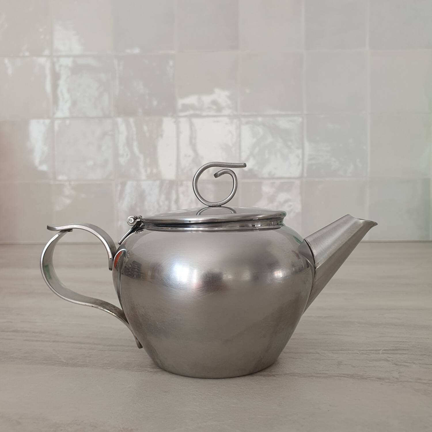 Rémy Letang / Small brushed 18/10 stainless steel teapot