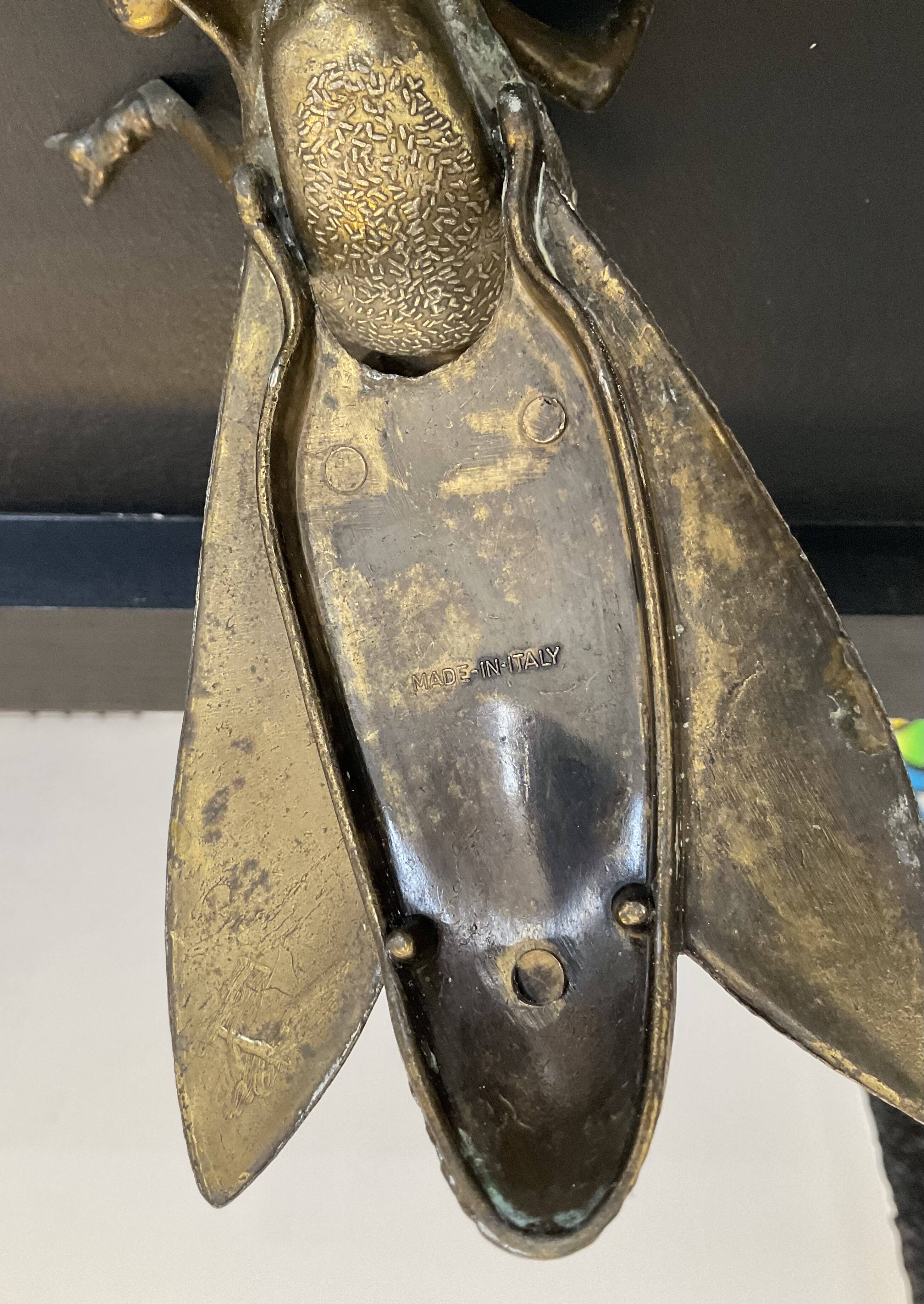 Vintage bronze fly ashtray Italy