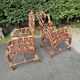 Pair of bamboo armchairs