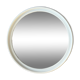 Beige plastic Space Age round wall mirror
