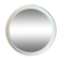 Beige plastic Space Age round wall mirror