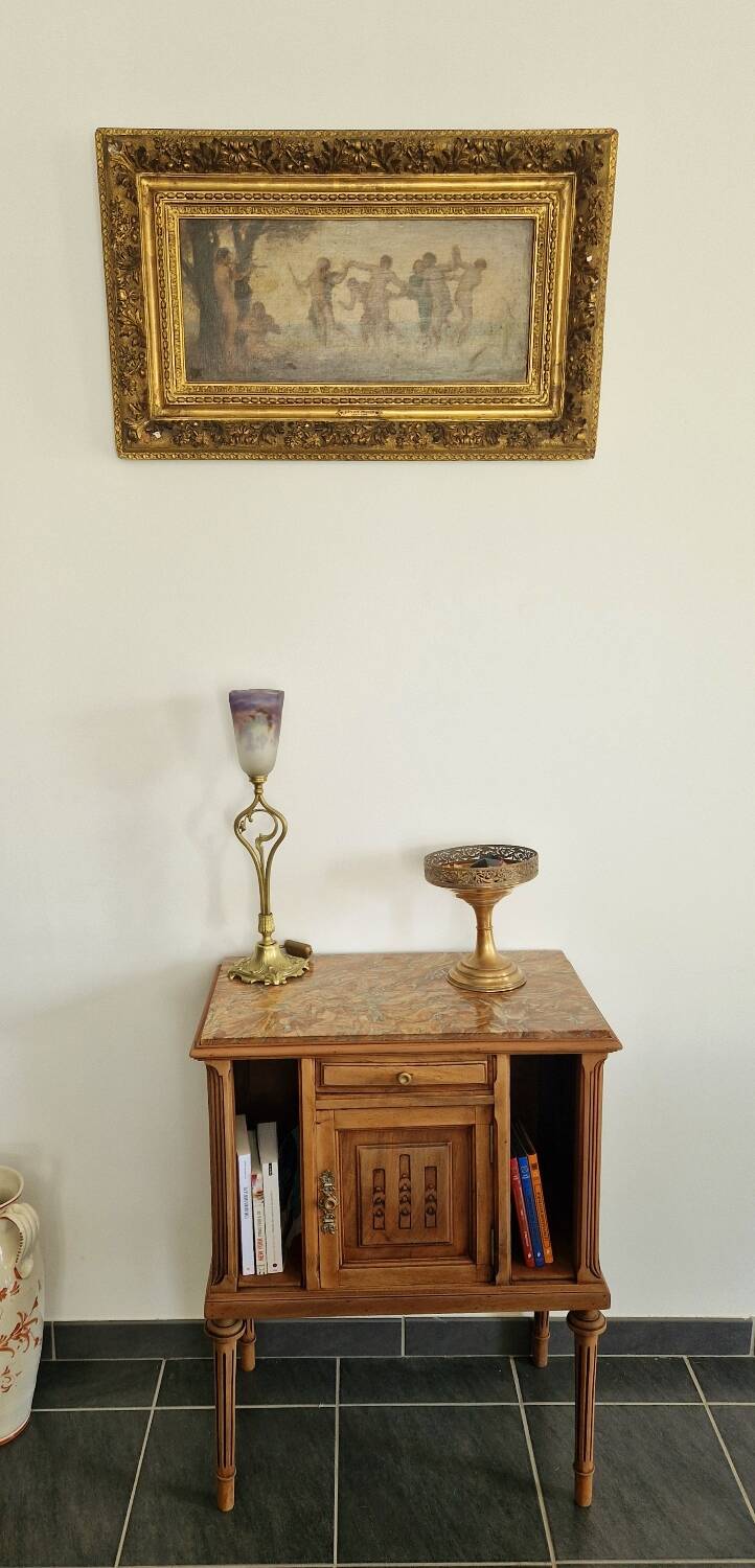 Louis XVI style wood and marble furniture