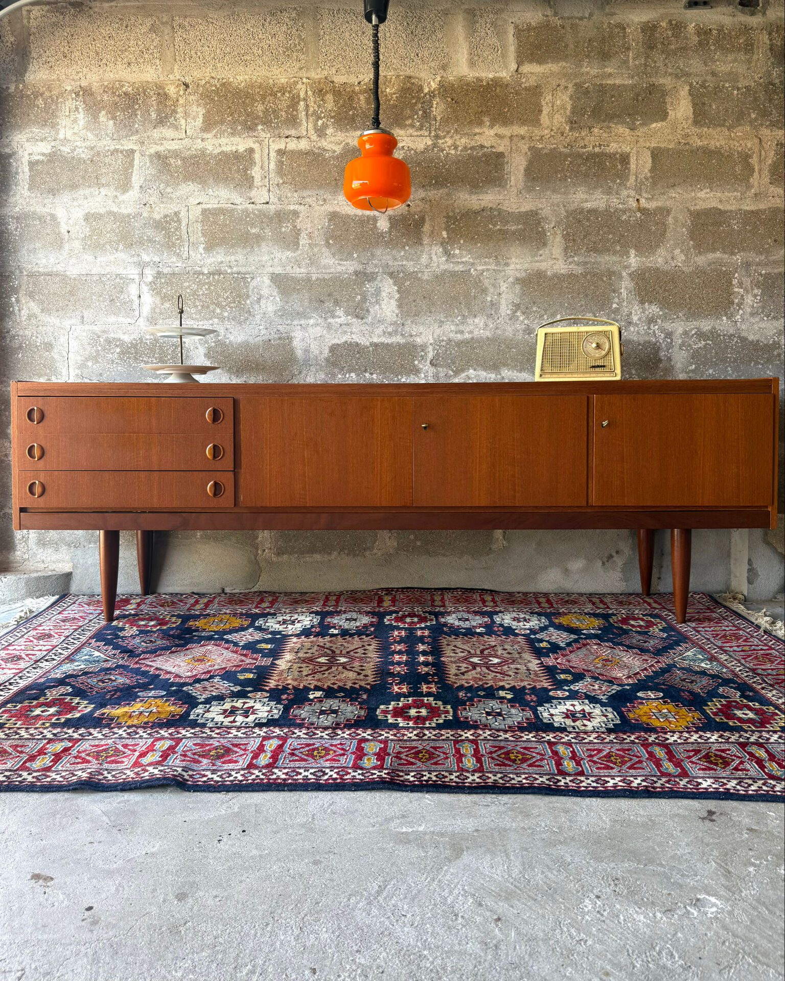 Vintage Scandinavian teak sideboard, 1960.