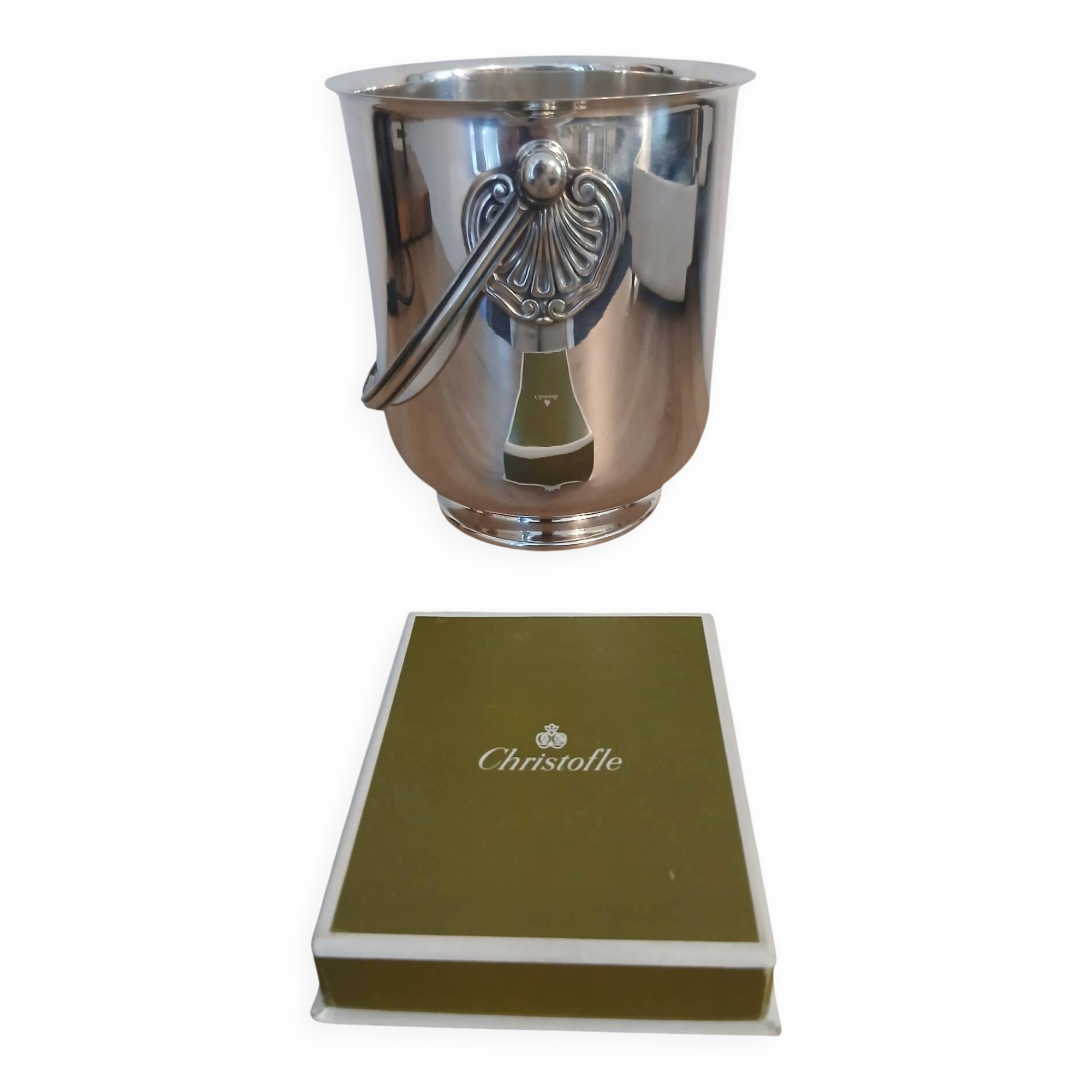 Christofle silver-plated metal ice bucket
