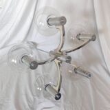 5-branched chandelier by Sciolari, Italy, space age, 1970