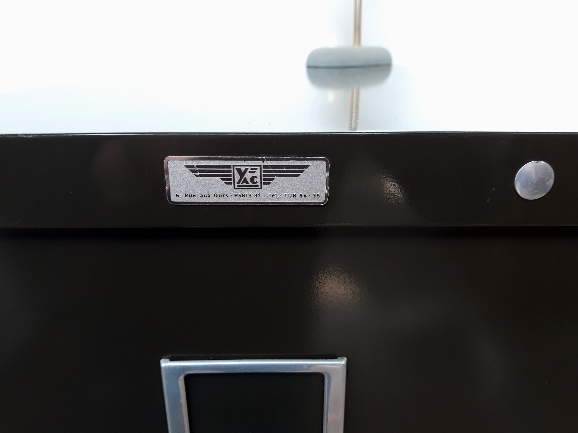 Industrial furniture metal drawers YAC 1950 vintage
