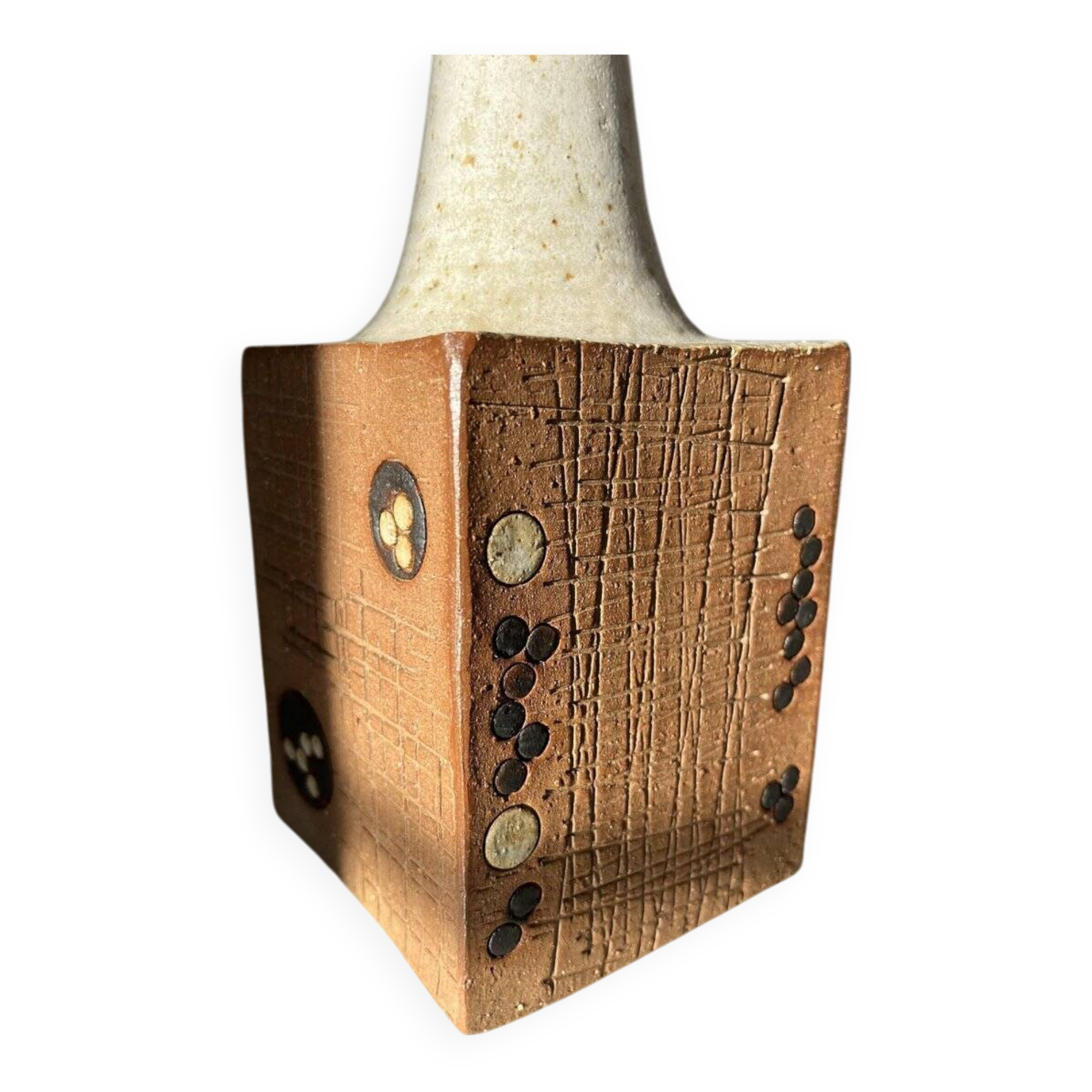 table lamp by Mette Løkke Stiil, ceramic danish, stoneware, 1960s graphic