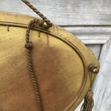 Miroir ovale art déco avec pompons