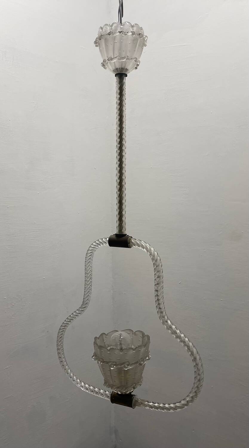 Murano Glass Barovier Light Pendant 1950’s