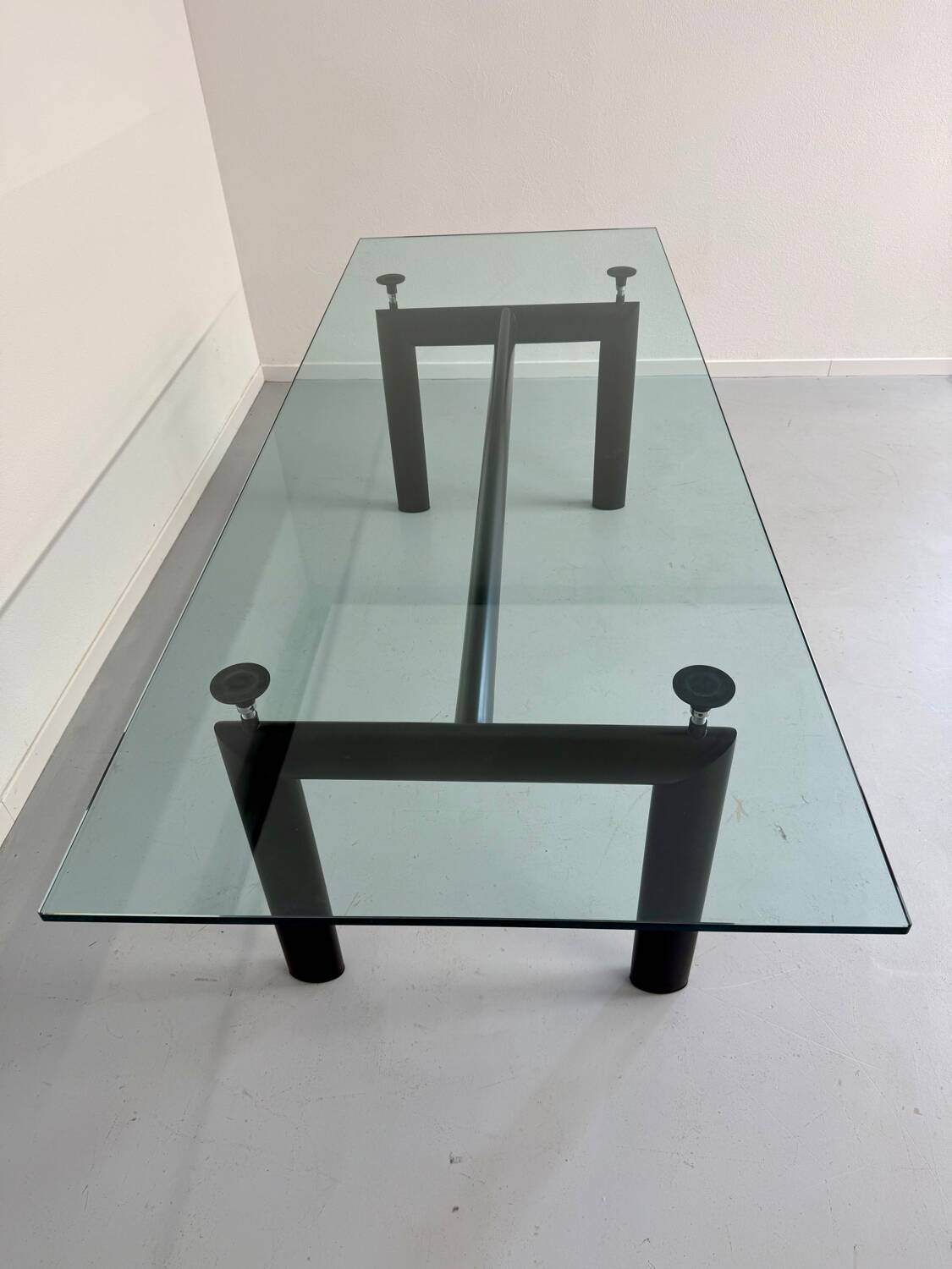 Le Corbusier Cassina LC6 vintage glass dining table