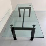 Le Corbusier Cassina LC6 vintage glass dining table
