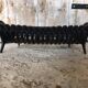 Old Vintage Black Cast Iron Fireplace