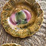 4 barbotine plates from Sarreguemines