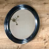 Antique blackened wood mirror