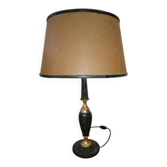 Grande Lampe de bureau en cuir Le Tanneur vintage
