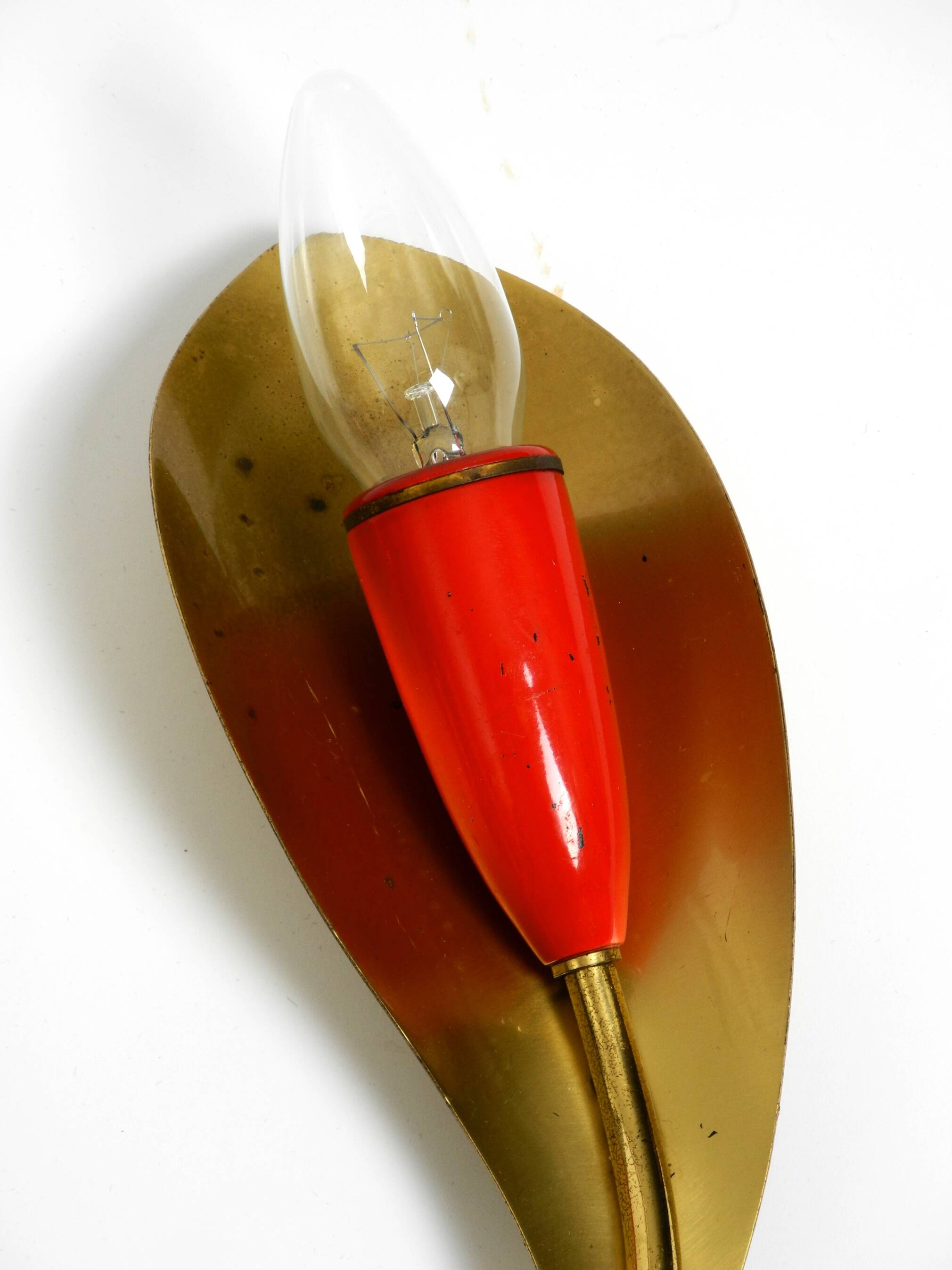 Two original Mid Century Modern brass sconces