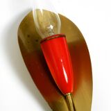 Two original Mid Century Modern brass sconces