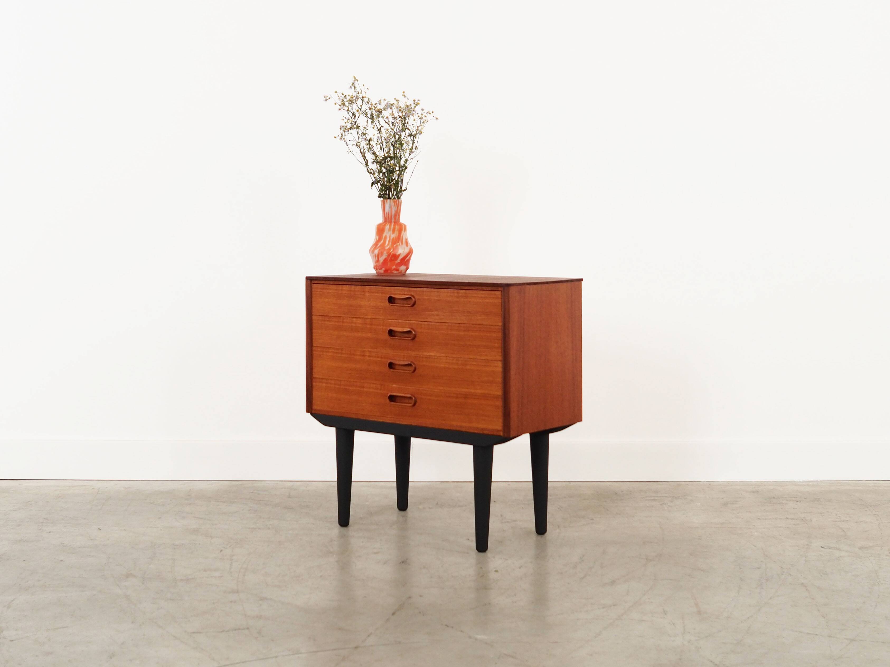 Teak chest of drawers, Danish design, 1960s, manufacture: Denmark