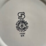 Series of 4 plates Pyroblan Sarreguemines vintage