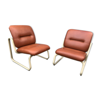 Paire de fauteuils Steelcase vintage 1970