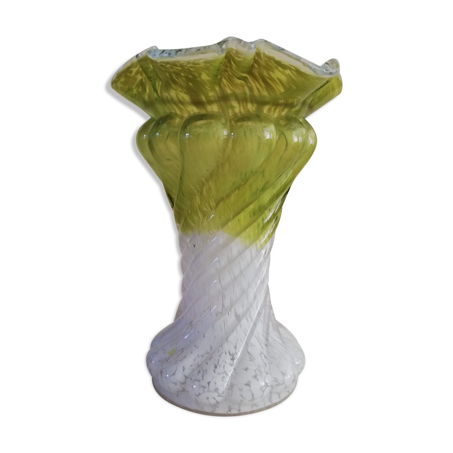Speckled glass vase