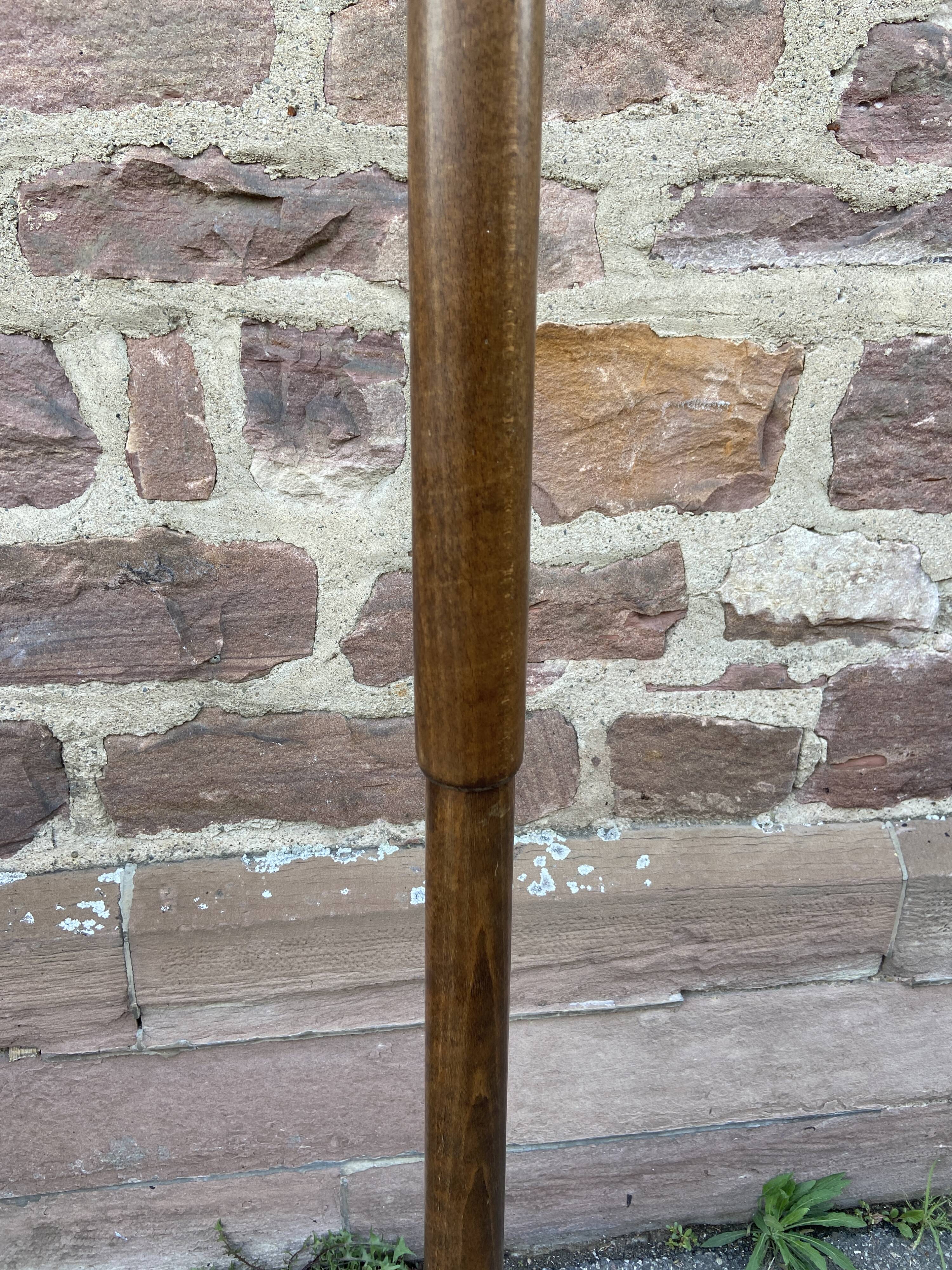 Vintage parrot standing coat rack 1980 curved wood