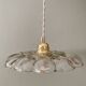 Vintage molded glass lampshade pendant light - tableware collection -