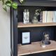 Black and wood bookcase