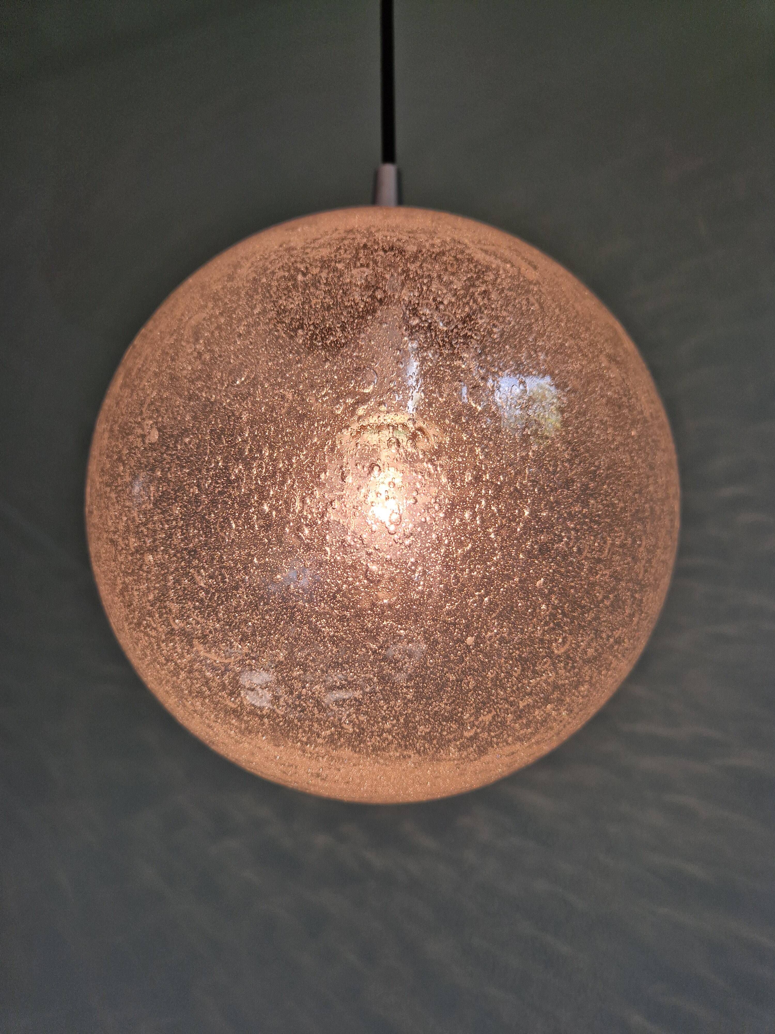 Peill & Putzler blown glass pendant light, 1970s