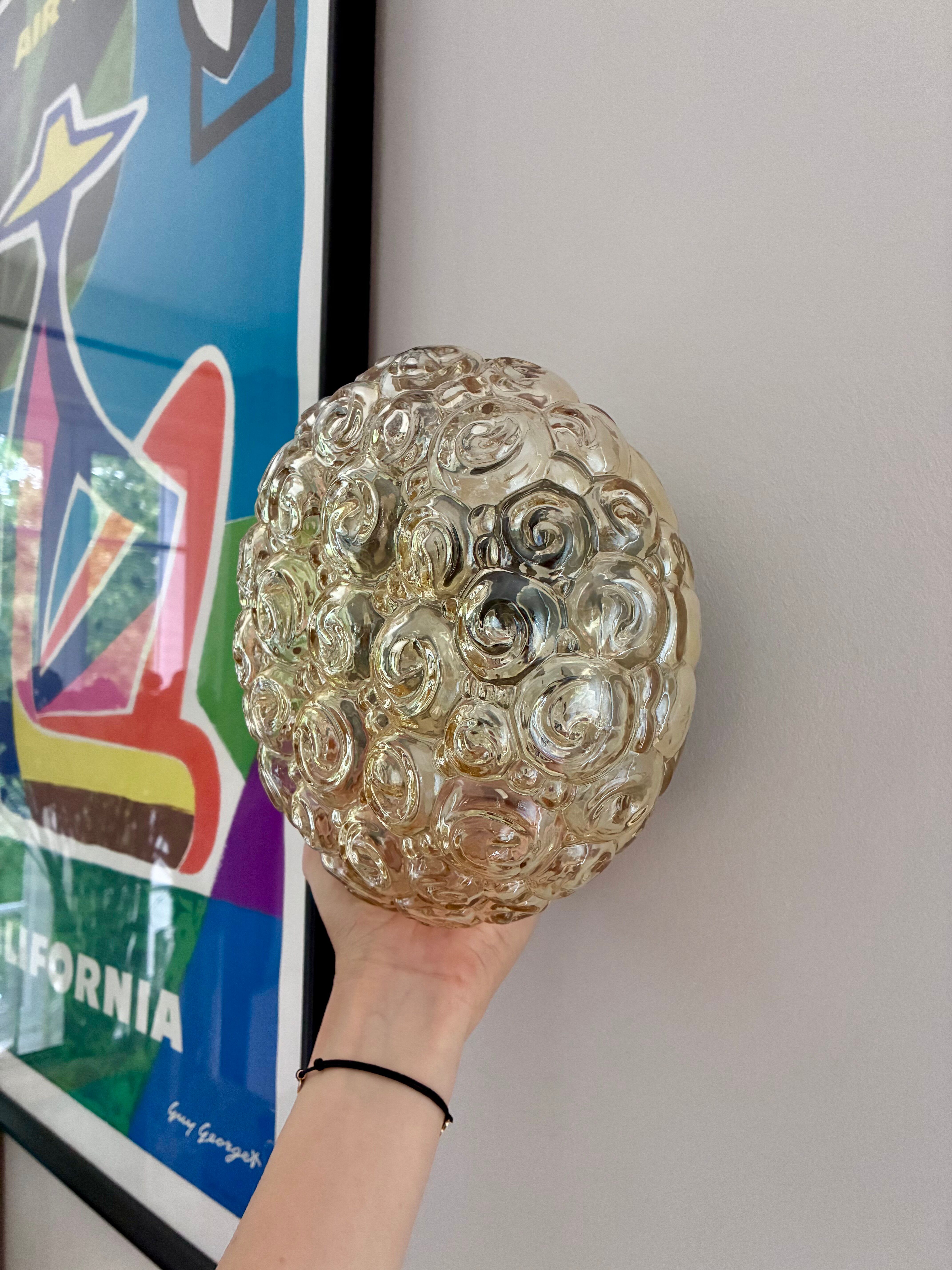 "Bubble" glass wall light trio - 1960.