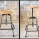 Restored factory stool L. Sautereau, 1950s-60s.