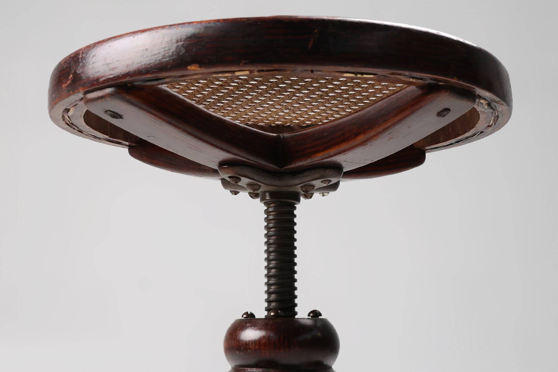 Austrian Piano Stool in Beech and Bentwood by Michael Thonet for Thonet, 18