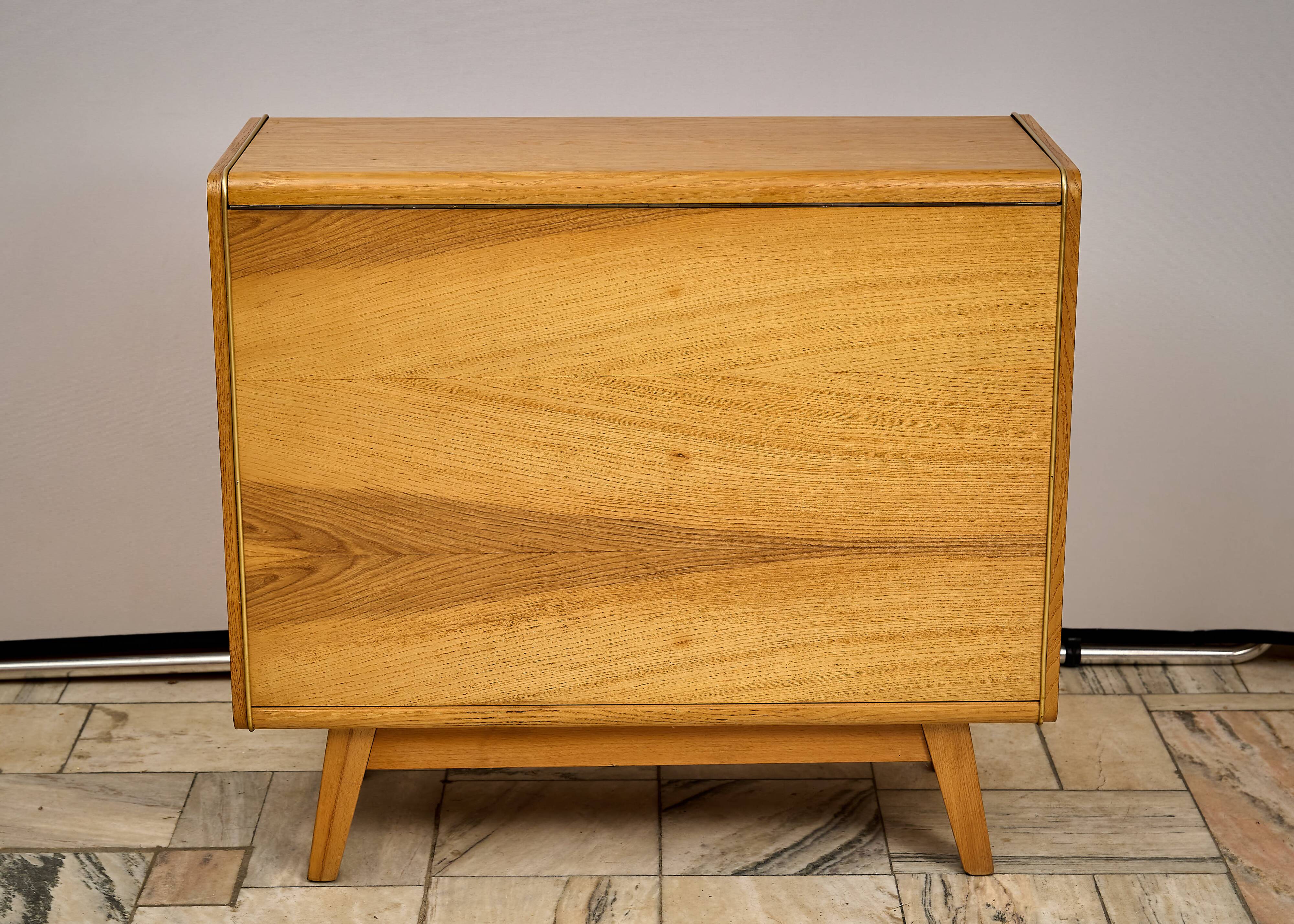 Vintage Bedding Cabinet Jitona Czechoslovakia