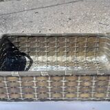 Basket braided in silver metal 19th