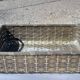 Basket braided in silver metal 19th
