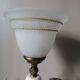 Retro chic living room lamp in white marble and brass
