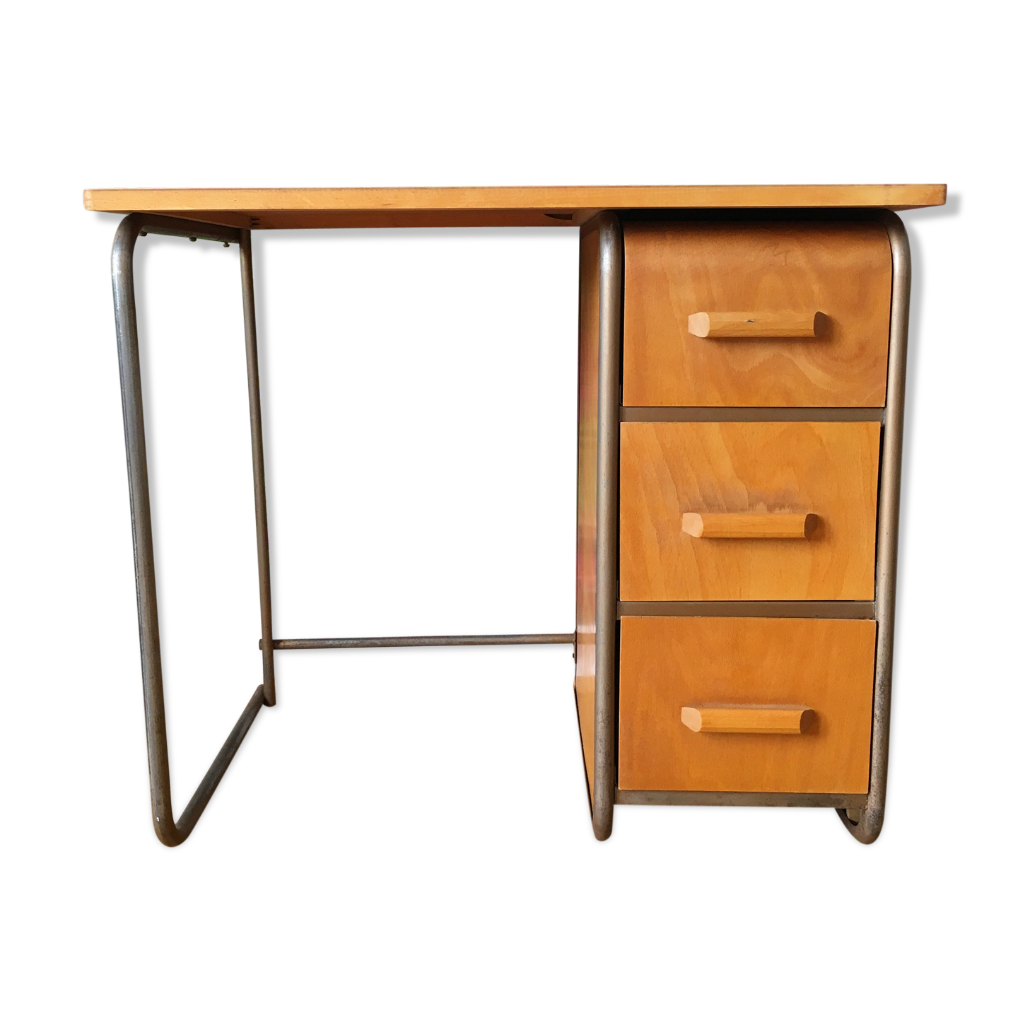 Office in wood and metal vintage