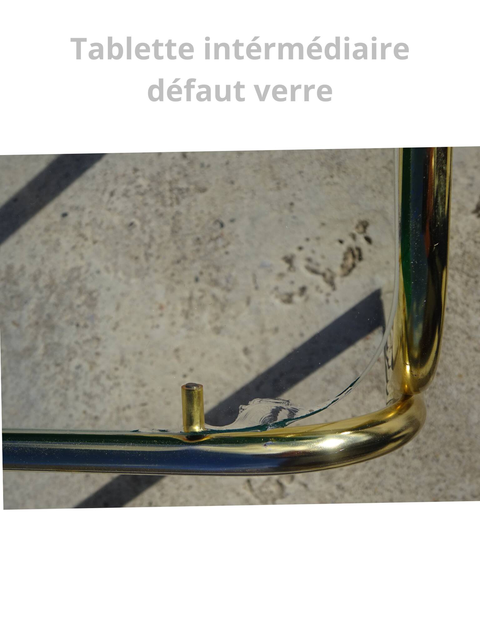 Nesting tables in gold-tone metal and glass